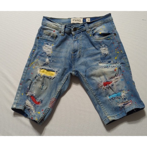 FWRD Kids Roughed Up Jean‎ Shorts Size 12 - Picture 1 of 6